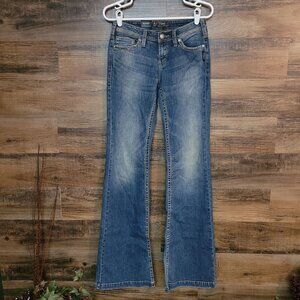 Silver Jeans Size 25 Pica Slightly Curvy Mid Rise Flare Bell Bottom NWT
